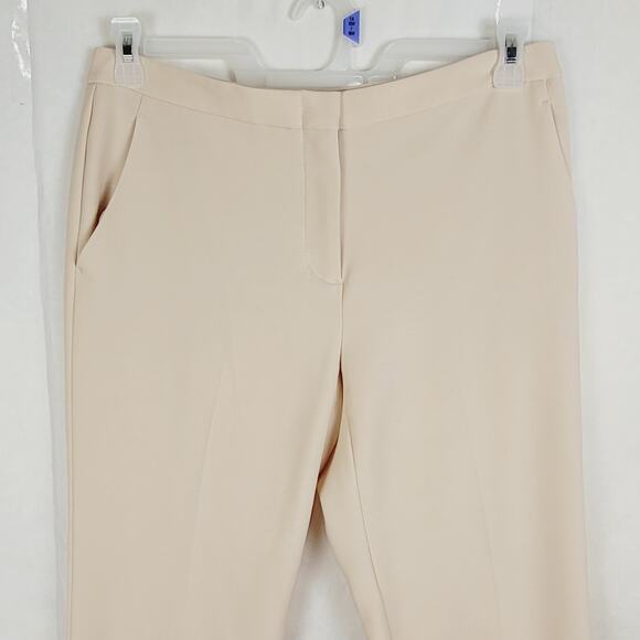 BCBGMAXASRIA pastel peach straight leg trouser size Med Old Money Quiet Luxury - Picture 4 of 10
